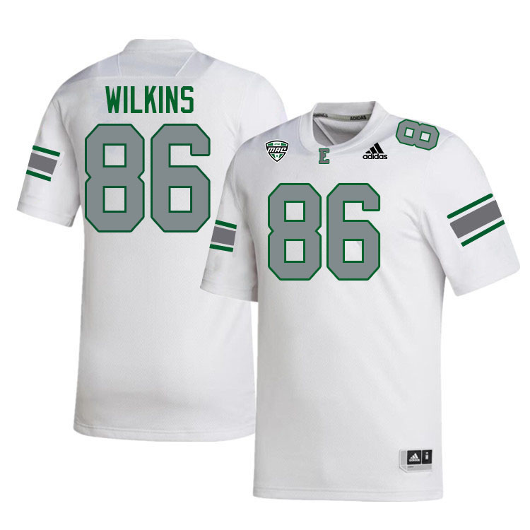 Eastern Michigan Eagles #86 Dalin Wilkins College Football Jerseys Stitched-White